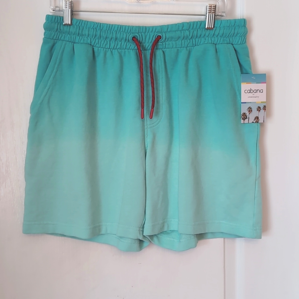 Cabana by Crown & Ivy Aruba Blue Ombre Shorts. Size Medium. NWT